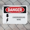 Signmission Underground Live Wire Danger Sign, Plastic, 14in W x 10in L, 2PK OS-2PACK-DS-P-1014-L-1600 - alternate 4